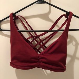 Popflex Heart Strings Bra - Cabernet